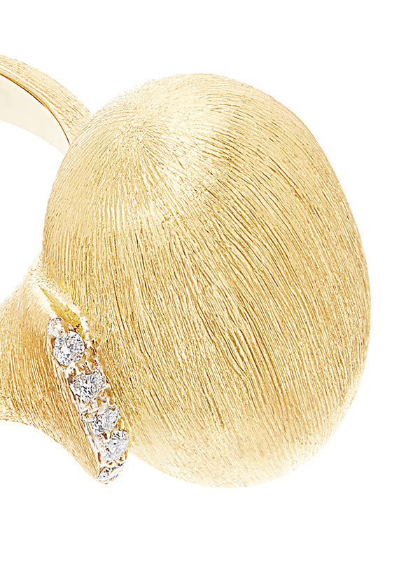 "élite" gold boule and diamonds ring (large) 