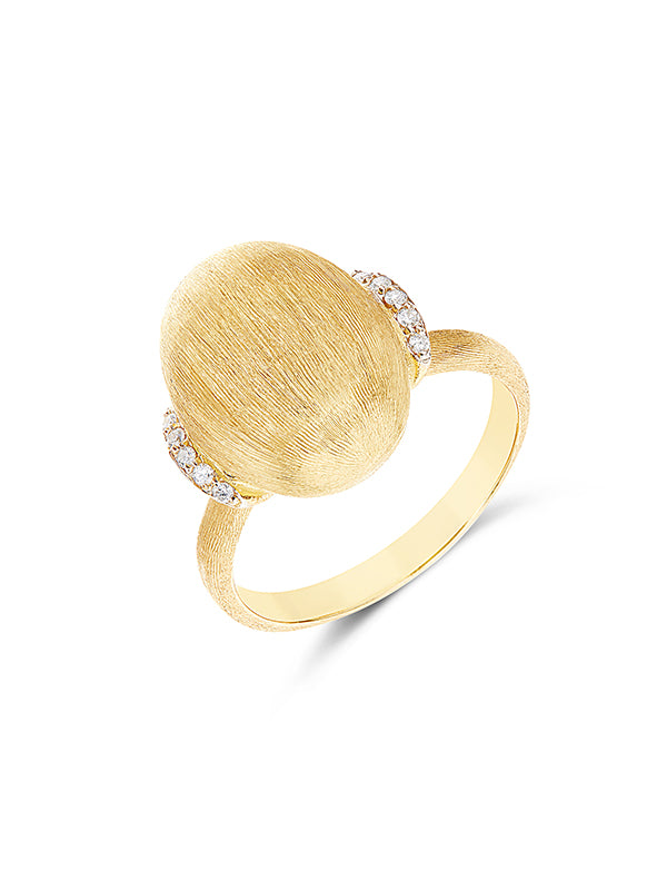 "élite" gold boule and diamonds ring (large) 