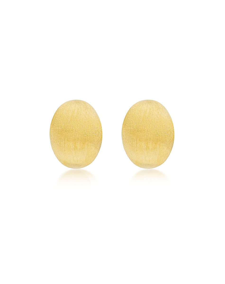 "MUSE" GOLD PEARL LOBE EARRINGS (MEDIUM)