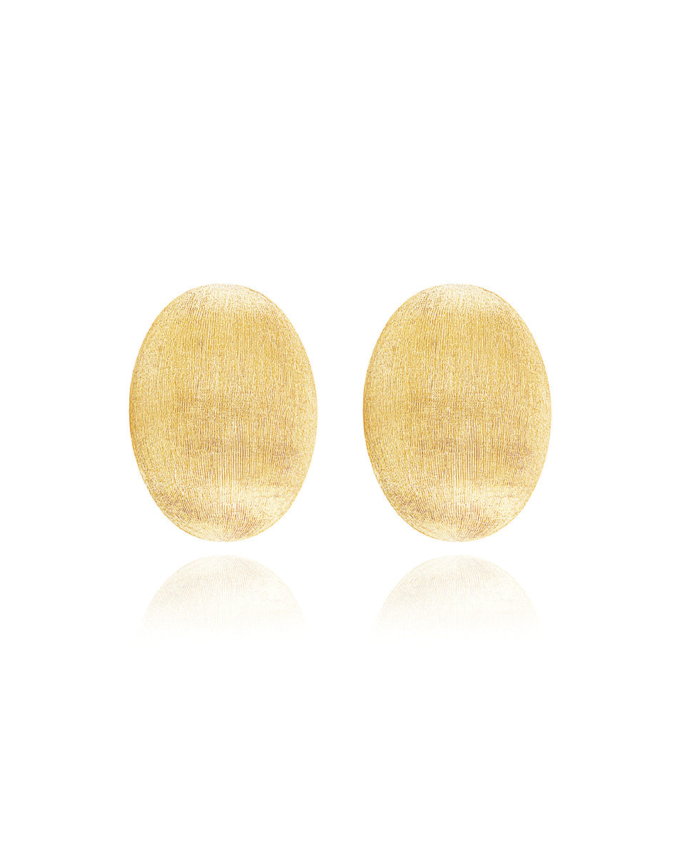 "MUSE" GOLD PEARL LOBE EARRINGS (LARGE)