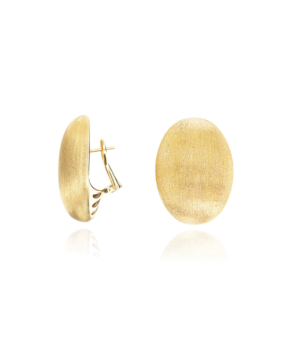 "MUSE" GOLD PEARL LOBE EARRINGS (LARGE)