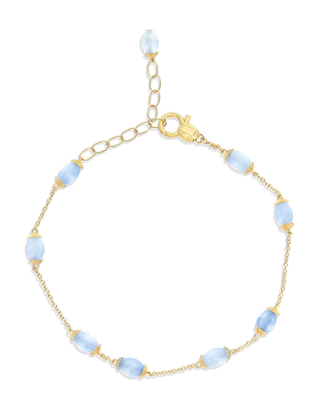 Delicate Pearl & Aquamarine Bracelet - Jane – Honey Willow - handmade  jewellery